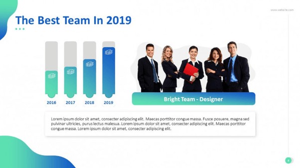 Creative Congratulatory PowerPoint Template - best team slide