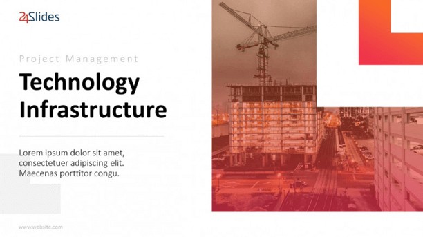 Cover slide of Project Management on Technology Infrastructure Template
