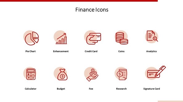 Financial Icons PowerPoint Template from 24Slides.com