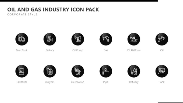 Oil and Gas Industry Icons PowerPoint Template from 24Slides.com