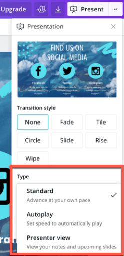 How to present your Canva slides directly from your computer