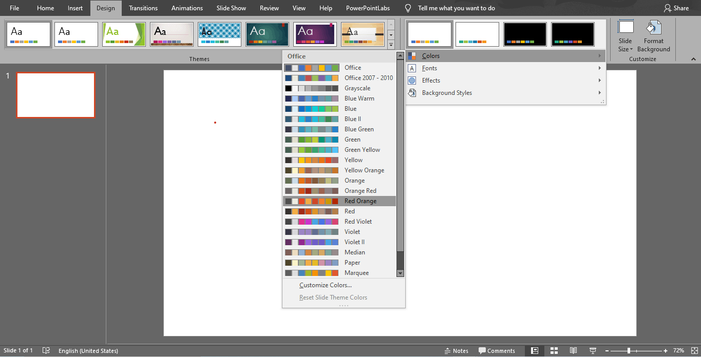 powerpoint color palettes