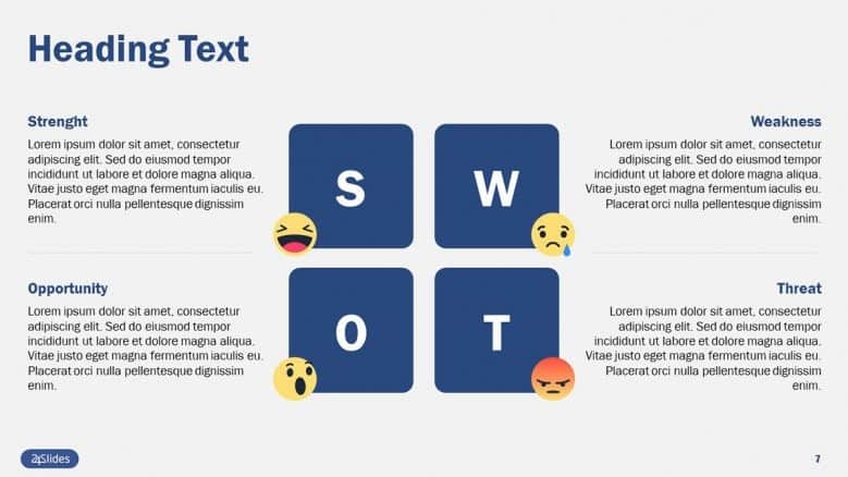 social media SWOT template