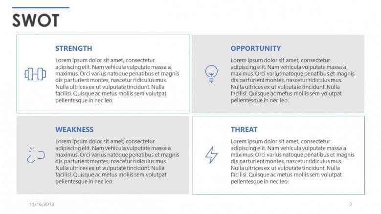 SWOT free PowerPoint Template