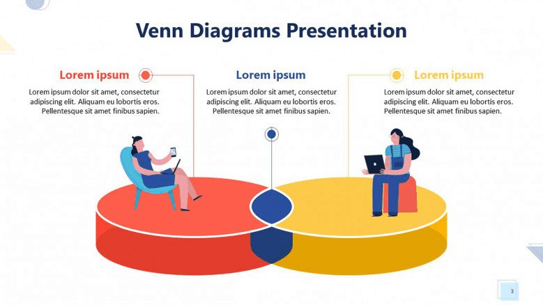 Playful Venn Diagram PowerPoint Template