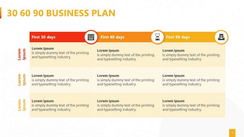 30 60 90 business plan powerpoint template