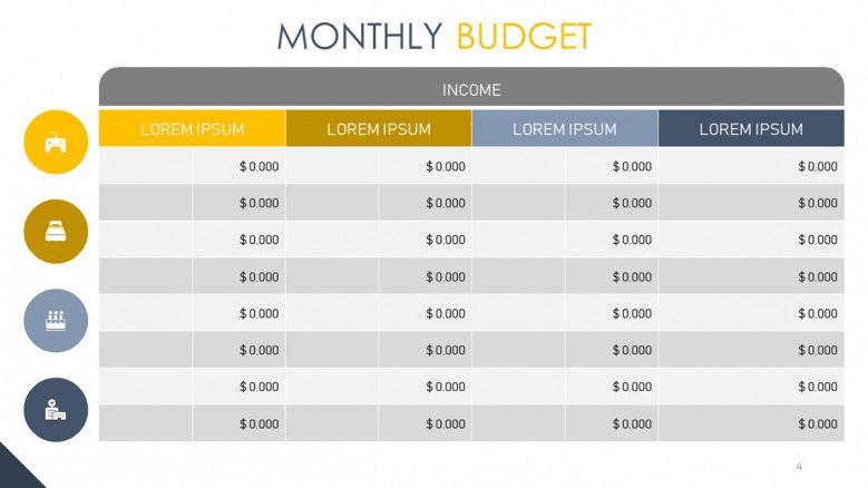 monthly budget powerpoint template