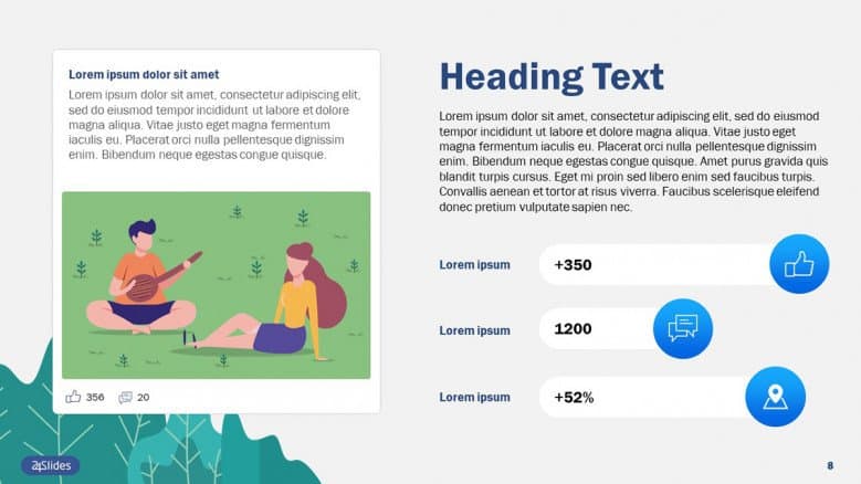 Facebook PowerPoint Slide for a digital marketing webinar presentation