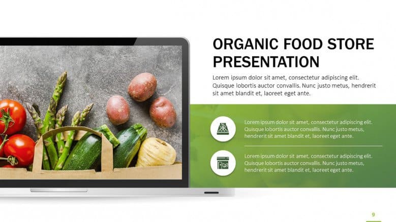 Online Organic Food Store PowerPoint Slide