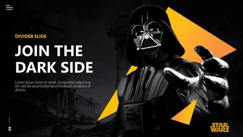 Join the dark side PowerPoint Slide