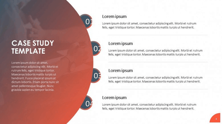 red Business case PowerPoint Template