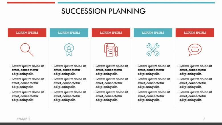 red succession planning PowerPoint Template