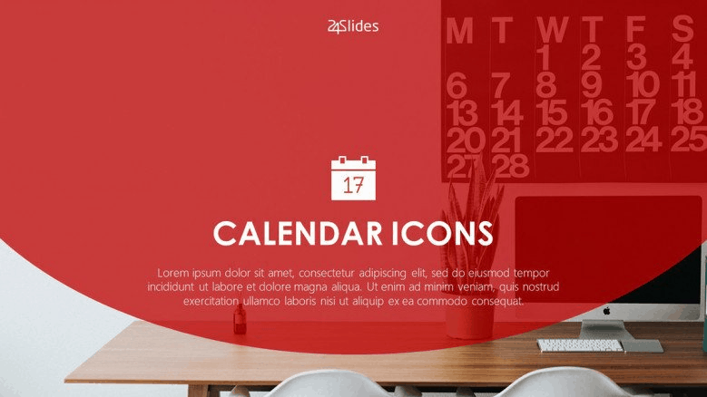 red Calendar PowerPoint Template