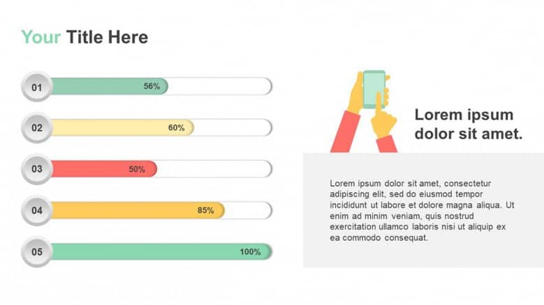 Colorful Progress Bars PowerPoint template