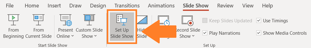 set up slide show powerpoint
