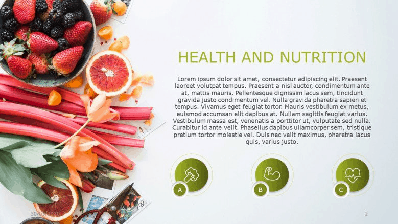 health and nutrition PowerPoint template