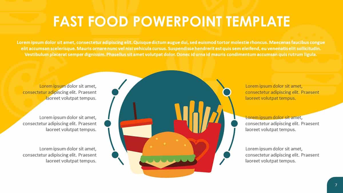 Fast Food PowerPoint Template in playful style