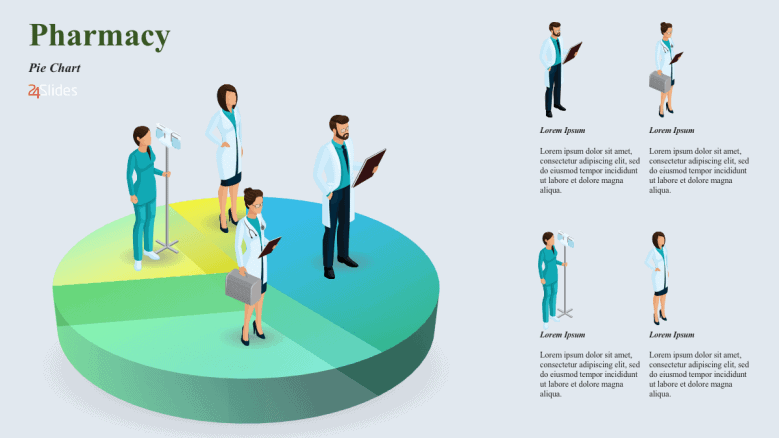 science pie graphs PowerPoint templates