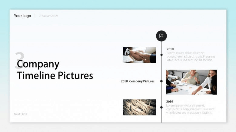 free timeline PowerPoint template