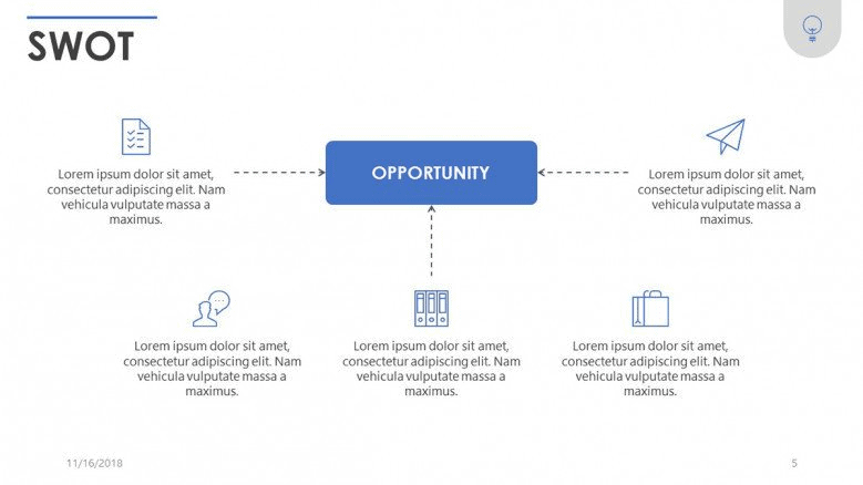 swot minimalist PowerPoint template