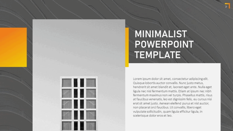 free minimalist PowerPoint template