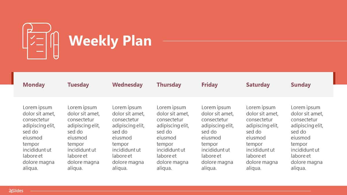 Weekly Plan PowerPoint Template