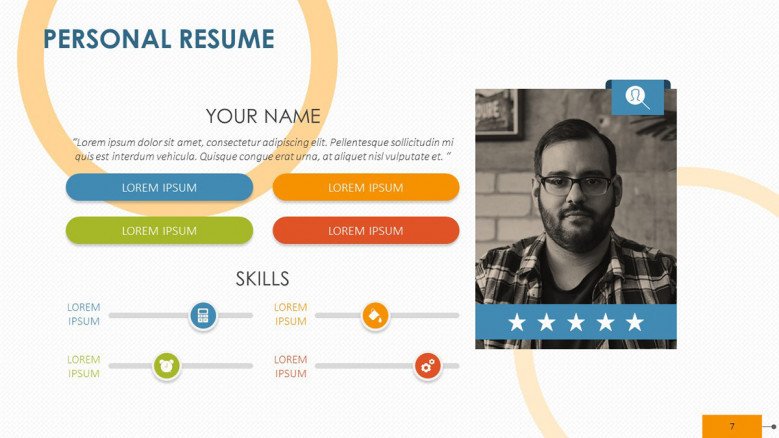 personal resume PowerPoint slides