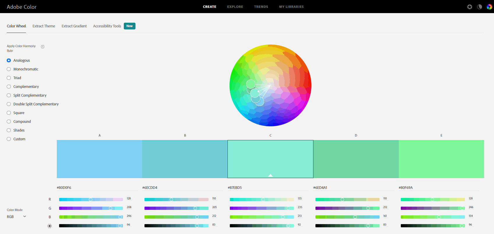 adobe color wheel