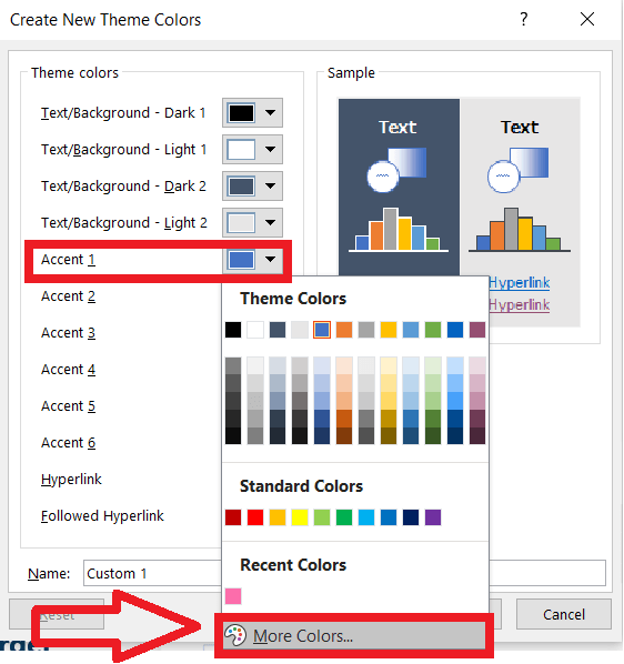 custom PowerPoint color schemes