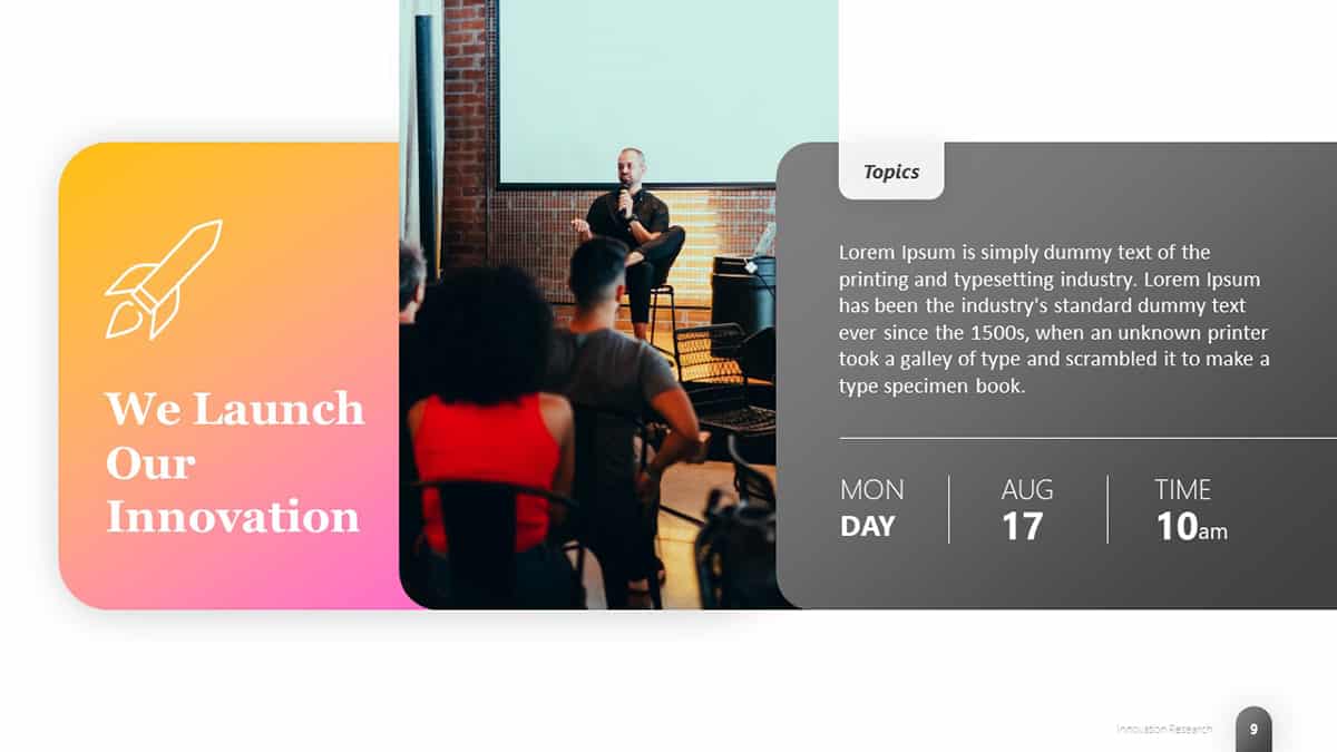 October PowerPoint Template for Innovation Meetup