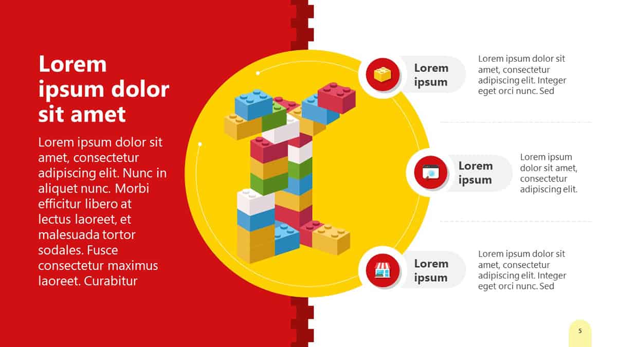 Lego Blocks PowerPoint Slide