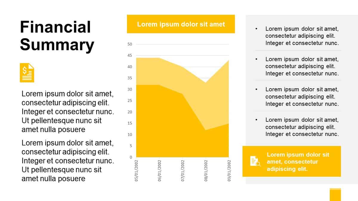 Business Review PowerPoint Template for finances