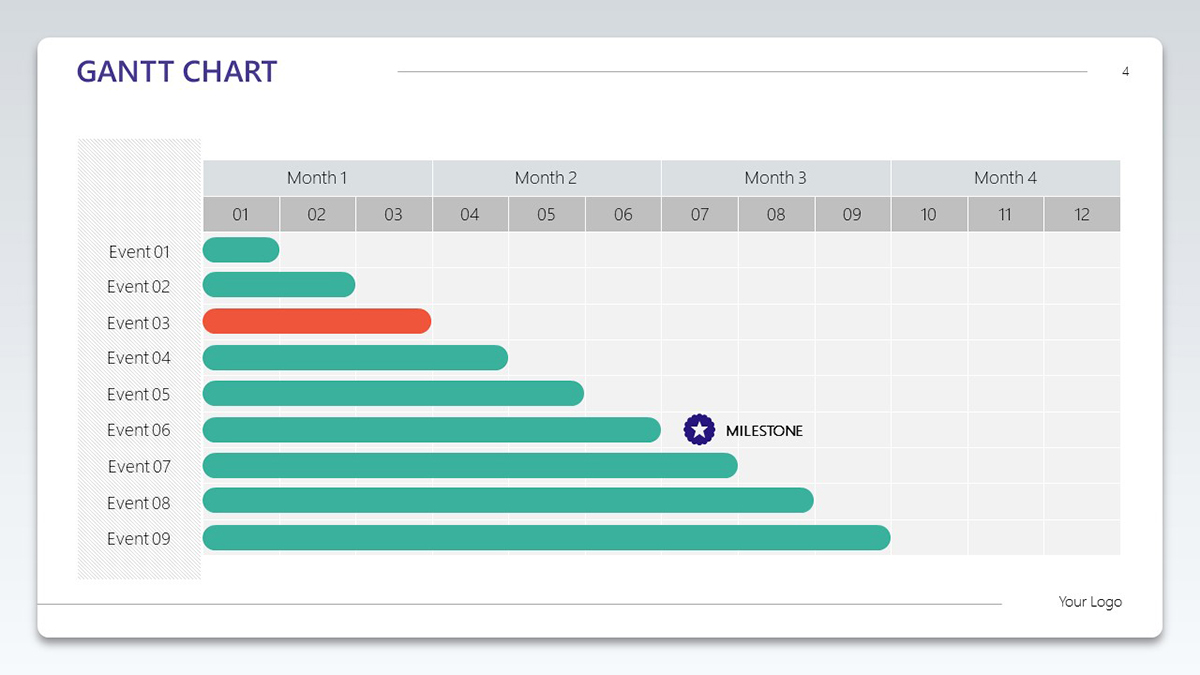 Corporate Gantt Chart Slide