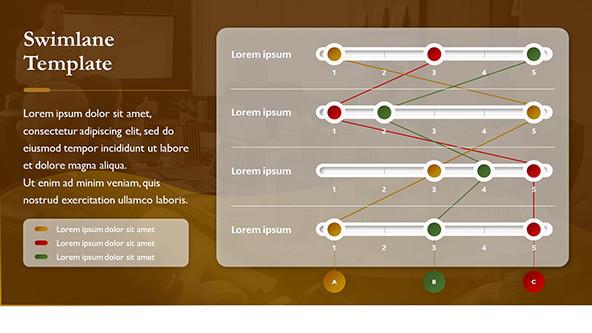FREE Swimlane Diagrams for Creative Presentations PowerPoint Template