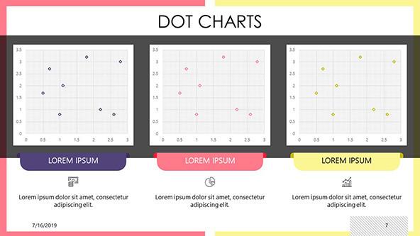 FREE Creative Dot Charts PowerPoint Template PowerPoint Template