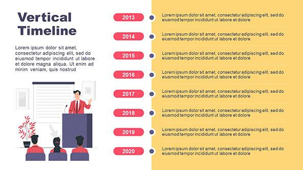 FREE Vertical Timeline PowerPoint Template PowerPoint Template