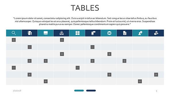 FREE Tables PowerPoint Template PowerPoint Template