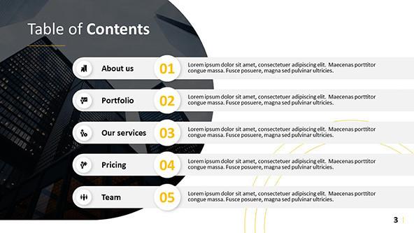 FREE Creative Table of Contents Template PowerPoint Template