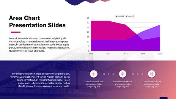 FREE Creative Area Chart PowerPoint Template PowerPoint Template