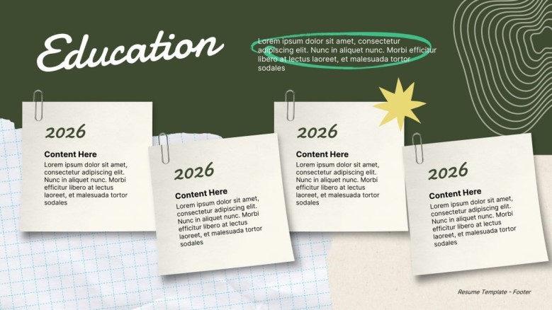 Education Slide for a Resume Presentation