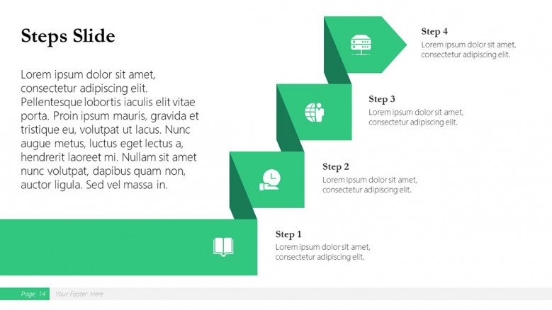 Steps Slide for a Boston Consulting Group Presentation