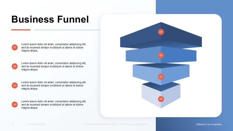 Blue business funnel