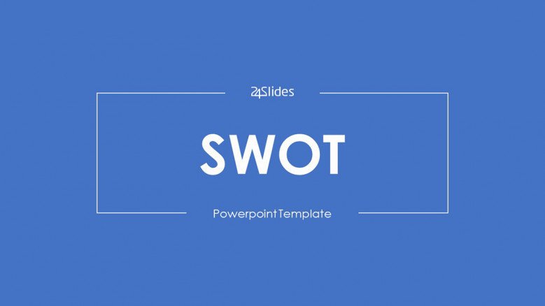 SWOT analysis welcome slide in blue minimalist style