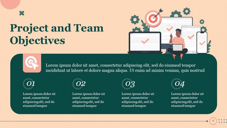 Team Objectives PowerPoint Slide