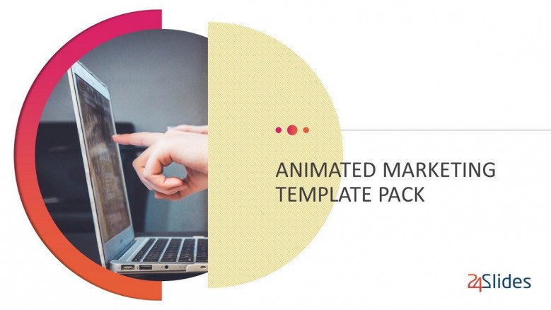 animated marketing welcome slide in creative style with image