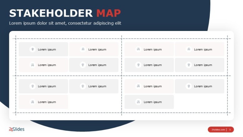 Stakeholder Map Matrix Slide