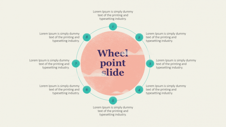 wheel point slide with 8 section text
