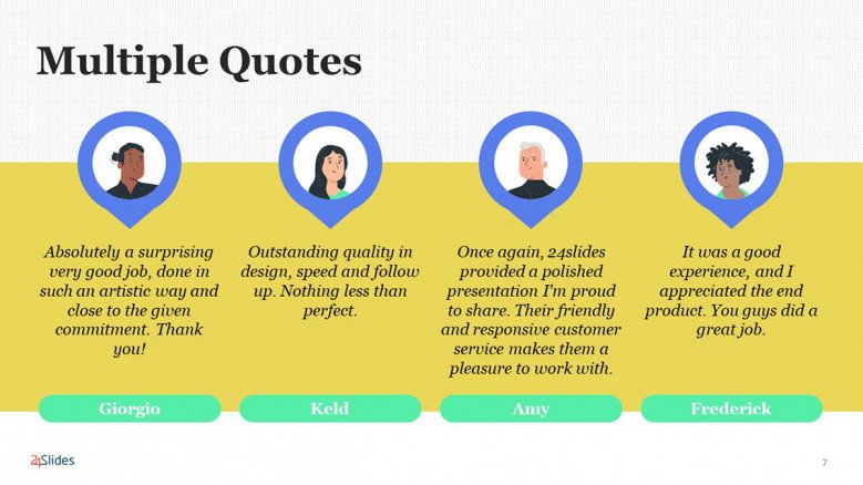 how to create a quote presentation