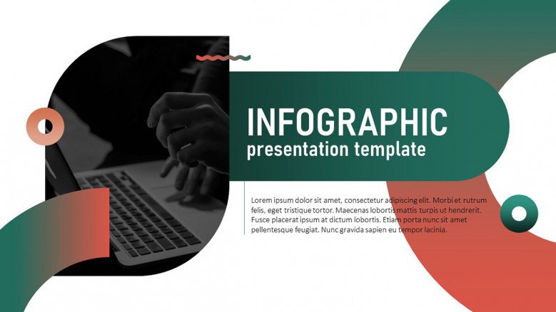 Title Slide for an infographic presentation in pink and green