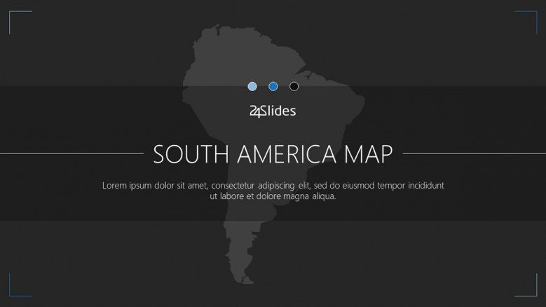 south america map welcome slide in corporate style